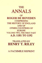 The Annals of Roger De Hoveden Volume 2: Part 1: ( 1181 - 1192)